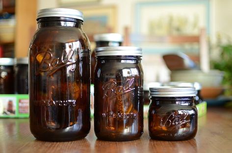 Ball Canning, Ball Canning Jars, Outside Fall Decor, Canning Food, Earthy Wedding, Amber Glass Jars, Amber Jars, Clear Glass Jars, Glass Storage Jars