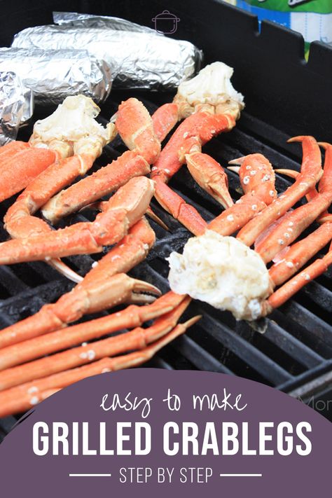 Smoked Crab Leg Recipes, Grilled Crab Legs Recipes, Bbq Crab Legs Recipe, How To Cook Crab Legs On The Grill, Cooking Crab Legs In Oven, Grilled Crab Legs, Grilled Blue Crab, Crab Legs On The Grill, Steamed Crab Legs