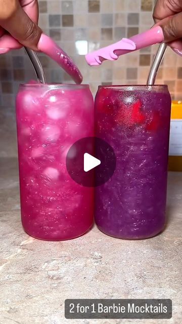 THEBESSLIFE on Instagram: "2 for 1 Barbie Mocktails #barbie #BarbieMovie #barbiethemovie #drinkrecipe #dragonfruit #barbiedoll #viral #summervibes #pink #sunset #EasyRecipe #cocktail #cocktails #mocktail #mocktails #pinkcocktail #pinkdrink #foryoupage #satisfyingvideo #edibleglitter #mojito #dragonfruit #nonalcoholic #nonalcoholicdrink #girlsnight #girlsnightout #girlsnightin #asmrsounds #asmrvideo #fyp #barbieparty" Barbie Mocktails Non Alcoholic, Barbie Mocktails, Pink Mocktails Non Alcoholic, Fun Drinks For Kids, Pink Mojito, Barbie Cocktail, Mocktail Drinks, Jungle Juice, Pink Cocktails