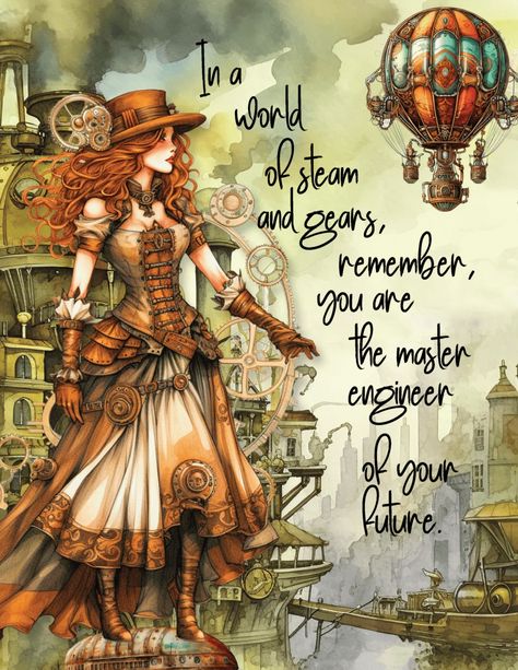 Steampunk Printables, Steampunk Diy Crafts, Steampunk Cards, Steampunk Images, Steampunk Wall Art, Quote Signs, Steampunk City, Wall Drawings, Steampunk Artwork