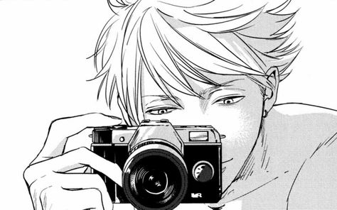 Manga Guy, Camera Drawing, Bullet Journal Aesthetic, Journal Aesthetic, Manga Love, Manga Characters, Drawing Reference Poses, Drawing Reference, Manga Art