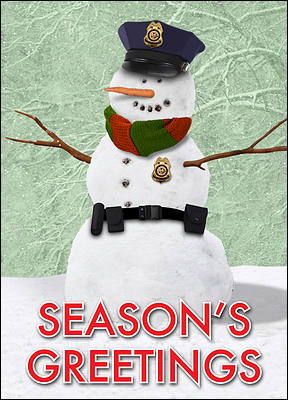 Ziticards Snowman Police Holiday Card will put a smile on your favorite policeman's face this Christmas. The perfect company Christmas card for police stations also! #business  #businesstips #businesscards Police Decor, Artsy Cards, Police Christmas, Christmas Party Planning, Corporate Christmas Cards, Parade Ideas, Christmas Card Online, Employee Relations, Christmas Windows