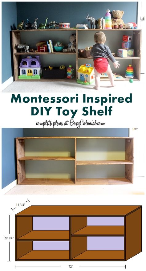 Montessori Toy Shelf, Montessori Shelf, Toy Shelf, Montessori Playroom, Montessori Diy, Montessori Room, Toy Shelves, Montessori Furniture, Montessori School