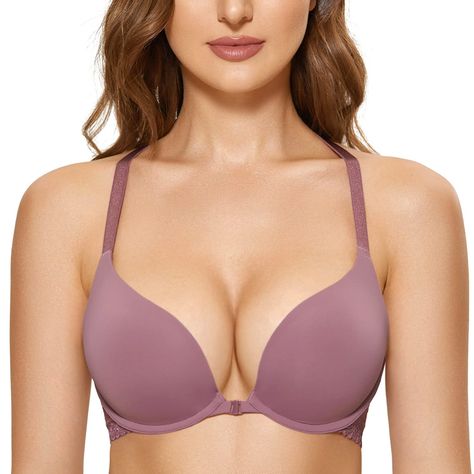 Pushup Bras, Front Closure Bras, Purple Lace Bra, Stylish Bra, Bra Outfit, Front Closure Bra, Foam Cups, Beautiful Bra, New Bra