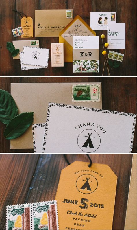 Camp Wedding Save The Date, Summer Camp Wedding Aesthetic, Fall Camp Wedding, Camp Wedding Invitations, Summer Camp Wedding Theme, Summer Camp Wedding Invitations, Summer Camp Wedding Ideas, Camp Theme Wedding, Campy Wedding