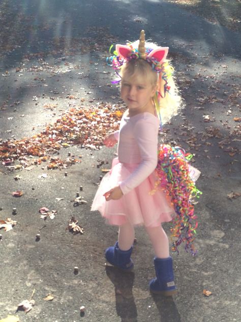 DIY Unicorn Halloween Costume! What a beauty she is. Adult Unicorn Costume Diy, Unicorn Diy Costume, Unicorn Halloween Costume For Women, Unicorn Costume Toddler, Unicorn Costume Womens, Unicorn Costume Women's, Toddler Unicorn Costume, Diy Unicorn Costume, Girl Unicorn Costume