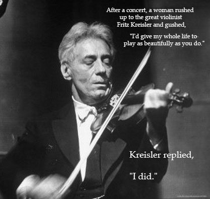 After a concert, a woman rushed up to the great violinist Fritz Kreisler and gushed, "I'd give my whole life to play as beautifully as you do."  Kreisler replied, "I did." Piano Quotes, Theatre Education, Black Cat Aesthetic, Classical Music Composers, Musician Humor, Piano Practice, Singing Tips, Music Student, Motivational Pictures