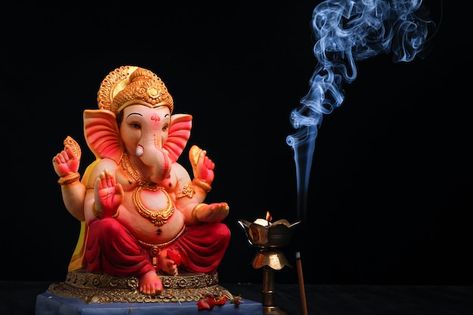 Lord ganesha , indian ganesh festival | Premium Photo #Freepik #photo #ganesha #ganpati #lord-ganesha #ganpati-bappa Shri Ganesh Images Hd, Ganesh Pic, Ganpati Photo Hd, Ganesh Festival, Brushed Metal Texture, Ganpati Bappa Wallpapers, Quick Meditation, Shri Ganesh Images, Happy Ganesh Chaturthi Images