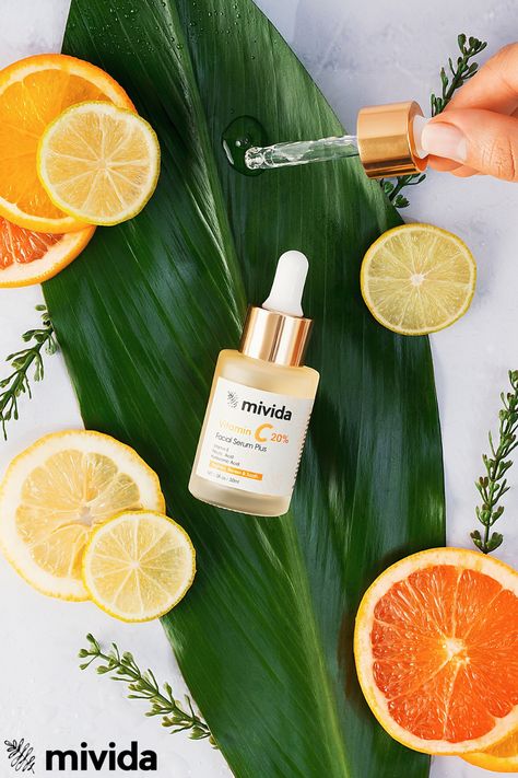 Vitamin C Product Photography, Vitamin C Serum Aesthetic, Vitamin C Serum Photography, Serum Photoshoot, Cleanser Aesthetic, Skincare Aesthetic Products, Serum Photography, Serum Product, Vitamin Tablets