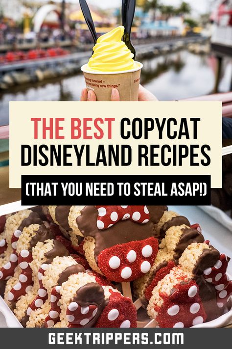 Disneyland Treats Diy, Diy Disney Food, Disneyland Desserts Recipes, Disney Park Food Recipes, Disney Copycat Recipes Dinner, Disney Copycat Recipes Desserts, Disney Treats Recipes, Disney Cruise Recipes, Disney Christmas Recipes