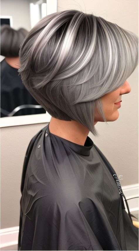 Girl Mullet, Hair Highlights And Lowlights, Hair Mullet, Curly Mullet, Gray Hair Growing Out, Gray Hair Cuts, Grey Hair Styles For Women, Blending Gray Hair, Caramel Highlights