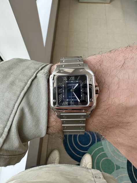 Perfect watch to gift him for Valentine's Day. Men's Cartier Watches. Cartier Mens Watch, Vintage Cartier Watch, Cartier Watches Mens, Watches Cartier, Cartier Watch, Gift Of Time, Watch Collection, Bling Bling, Vintage Cartier