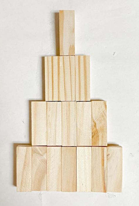 Tumbling Block Christmas Tree, Tumbling Tower Blocks Christmas Tree, Jenga Christmas Tree Diy, Tumbling Tower Christmas Ornaments, Tumbling Tower Block Christmas Tree, Dollar Tree Tumbling Tower Blocks Diy, Jenga Block Christmas Tree, Jenga Block Crafts Diy Dollar Tree, Jenga Diy