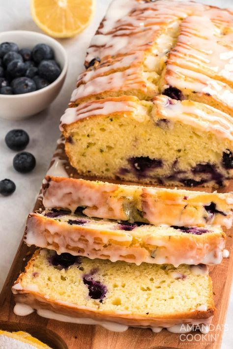 Lemon Cranberry Zucchini Bread, Blueberry Zucchini Recipes, Lemon Blueberry Zucchini Bread, Bisquick Zucchini, Bread Blueberry, Blueberry Glaze, Bread Zucchini, Blueberry Zucchini Bread, Easy Zucchini Bread Recipes