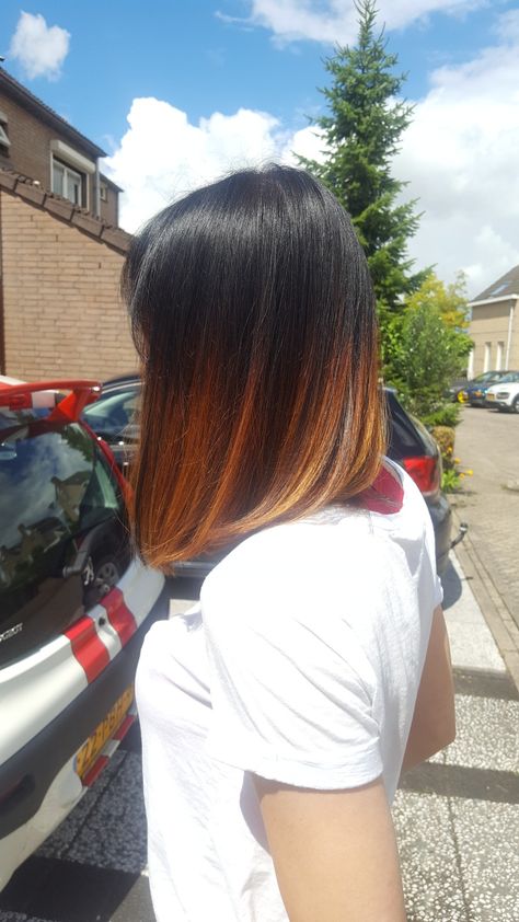 Copper balayage long bob #lob #fire Copper Balayage Bob, Copper Lob, Balayage Long Bob, Ginger Balayage, Long Bob Balayage, Dark Ginger, Sengalese Twists, Balayage Bob, Afro Braids