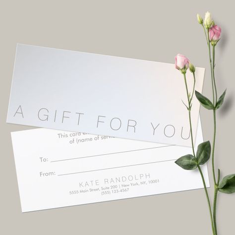 Gift certificate design