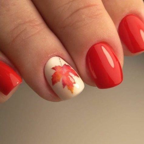 Fall Leaves Nail Art, Dot Nail Designs, Unghie Nail Art, Simple Fall Nails, Autumn Nail, Fall Nail Trends, Fall Nail Art Designs, Fall Acrylic Nails, Fall Nail Art