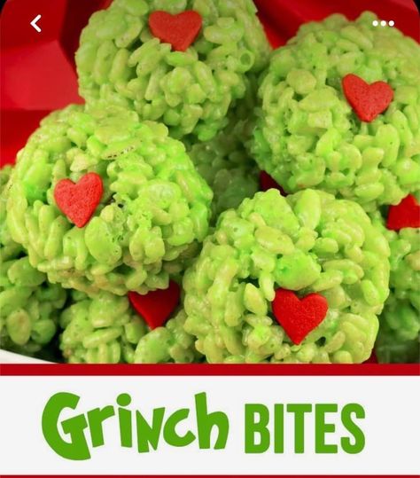 Grinch Holiday Party, Green Rice Krispie Treats, Christmas Party For Kids, Christmas Party Dessert, Fun Holiday Desserts, Christmas Party Ideas For Teens, Christmas Desserts Party, Best Christmas Desserts, Grinch Christmas Party