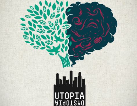 Tomorrow’s World — Dystopia or Utopia? - Chris Herd - Medium Utopia Vs Dystopia, Society Drawing, Utopia Dystopia, Utopian Society, Dystopian Society, Genius Hour, Dystopian Fiction, World Of Tomorrow, Drawing Simple