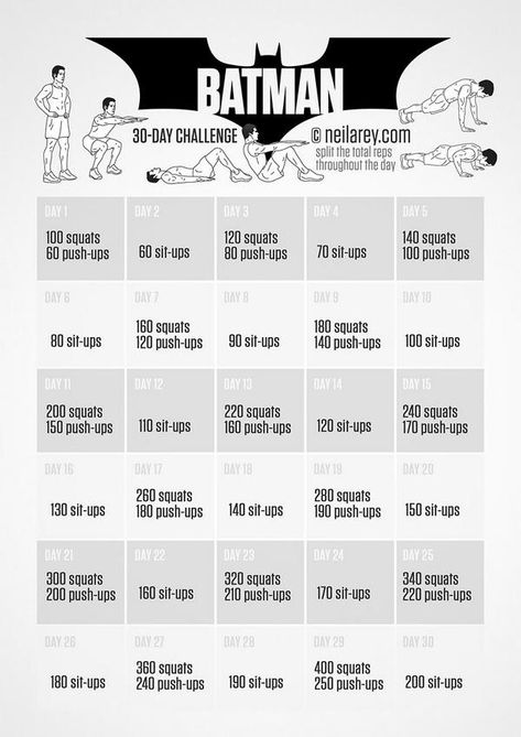 Batman Challenge, Workout Tumblr, Batman Workout, Hero Workouts, Superhero Workout, Leg Day Workouts, 30 Day Fitness, Fitness Challenge, Day Challenge