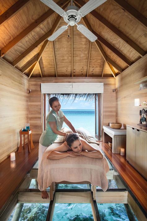 Maldives Activities, Conrad Maldives, Ocean Spa, Massage Room Design, Massage Room Decor, Ayurvedic Spa, Colourful Fish, Spa Studio, Marina Resort