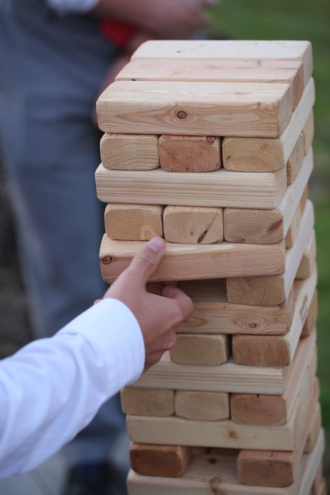 Jenga fun! Big Jenga, Large Jenga, Giant Jenga, School Holidays, Bday Ideas, Team Building, Candy Bar, Wood Projects, Tea Party