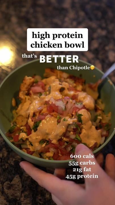 High Protein Chicken, Chicken Bowl Recipe, High Protein Dinner, Healthy Protein Meals, Healthy High Protein Meals, High Protein Low Calorie, Chicken Bowl, Chicken Wing Recipes, Chicken Dishes Recipes