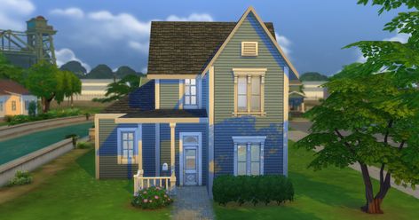 Sims Houses, Sims 4 House Plans, Sims 4 House Building, Sims Ideas, Cheap Houses, Sims Building, Sims House Plans, Sims House Design, Sims 4 Collections