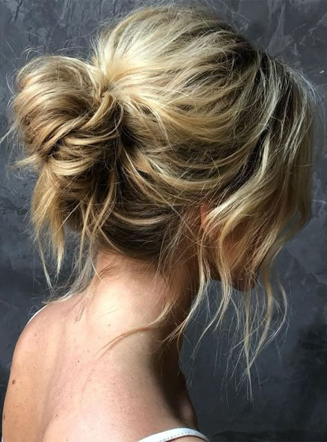 Birthday Hairdo, Updo 2022, Loose Wedding Updo, High Bun Wedding Hair, Hairstyles For Blondes, Boho Updo Hairstyles, Elopement Hair, Hair Bump, Fine Hair Updo