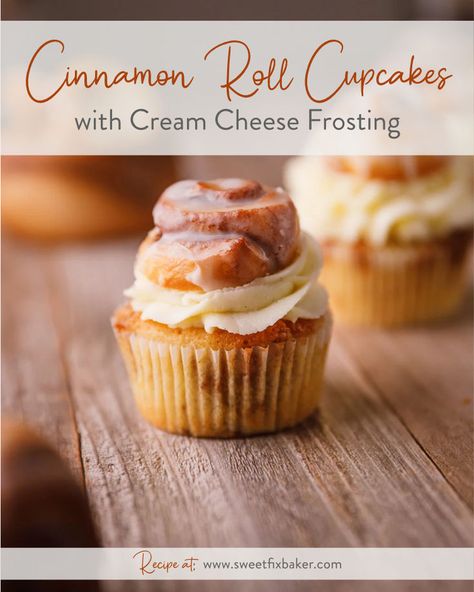 Cinnamon Bun Cupcakes, Honeybun Cupcakes, Cinnamon Rolls Cupcakes, Brunch Cupcakes, Cinnamon Roll Cupcake, Cinnamon Swirl Cupcakes, Fall Cupcakes Recipes, Cinnamon Roll Cupcakes, Cinnamon Cupcakes