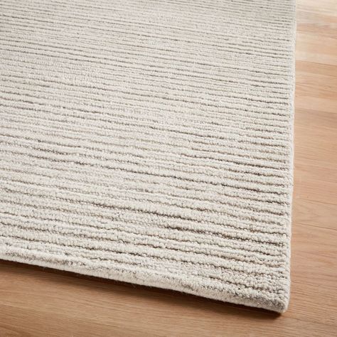 Lumini Rug, 9'x12', Driftwood | West Elm Modern Wool Rugs, Jute Wool Rug, Tile Rug, Solid Color Rug, Rug Guide, Dhurrie Rugs, Rug Size Guide, Fabric Bed, Solid Rugs