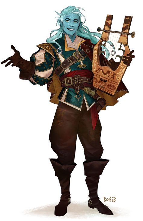 ArtStation - Triton Bard, BoissB - B.J Dnd Bard, Art Couple, Male Character, Dungeons And Dragons Characters, Dnd Art, Arte Fantasy, Fantasy Inspiration, Art Anime, Character Creation