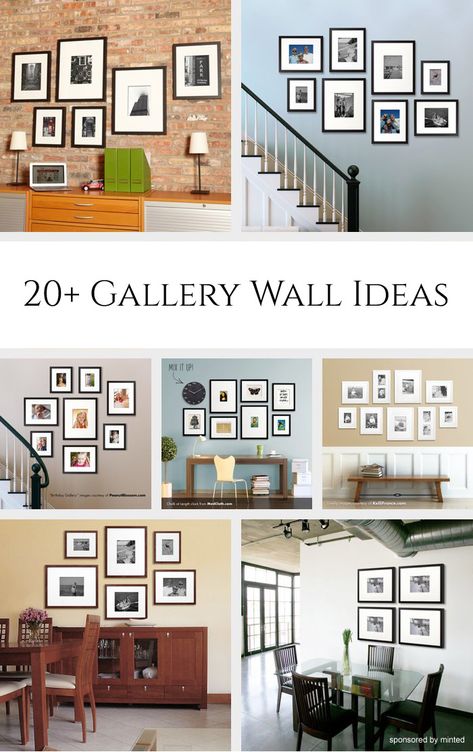 20+ Gallery Wall Ideas *Love the stairway galleries. Great examples for bringing together photography, family, and art... Stairway Gallery, Deco Spa, Together Photography, Gallery Wall Ideas, Gallery Wall Layout, Gallery Ideas, Photo Wall Gallery, Living Room Photos, Gallery Walls