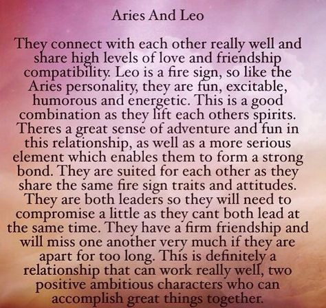 Sure if the Leo isn't a big freaking baby with no respect and a big fat ego with a closed mind:) Leo Aries Relationship, Aries Leo, Leo Aries, Aries X Leo, Aries Men Leo Woman, Aries Women Leo Man Relationships, Leo And Aries, Leo And Aries Compatibility, Aries Leo Compatibility