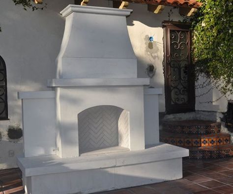 Unfinished Contractor Models Patio Fireplace Diy, Prefab Fireplace, Diy Planters Outdoor, Fireplaces For Sale, Outdoor Fireplace Kits, Fireplace Diy, Outside Fireplace, Small Outdoor Patios, Fireplace Kits