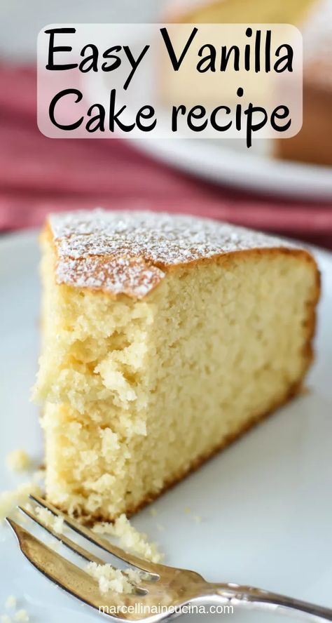 Easy Vanilla Cake Recipe From Scratch, Easy White Cake Recipe, Homemade White Cakes, Best Vanilla Cake Recipe, Easy Vanilla Cake, Easy Vanilla Cake Recipe, Cake From Scratch, White Cake Recipe, Chocolate Cake Recipe Easy