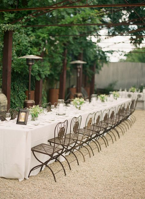 Cutest wedding chairs ever. I had to stalk this bride to find out where she rented them... unfortunately for me they were included with her venue! Healdsburg Wedding, Wedding Snap, Backyard Tent, Outdoor Cocktail, Rustic Party, Lights Hanging, Garden Venue, Green Wedding Colors, Heat Lamps