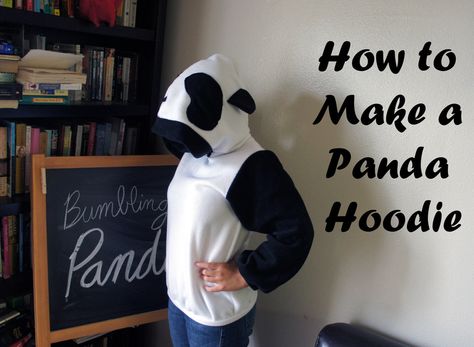 DIY Panda costume | Panda Hoodie ∙ How To by Van on Cut Out + Keep Diy Panda Costume, Panda Costume Diy, Baby Parrot Costume, Red Panda Costume, Diy Panda, Panda Costume, Dress Making Tutorial, Parrot Costume, Nutcracker Costumes