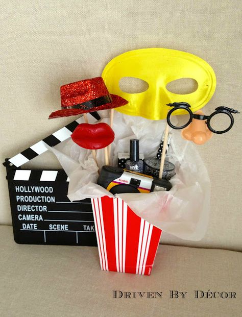 Movie Themed Birthday Party - Driven by Decor Favor Bag Ideas, Movie Theatre Birthday Party, Movie Themed Birthday Party, Cinema Theme, Movie Theater Party, Broadway Theme, Movie Theme Birthday Party, Cinema Party, Red Carpet Theme