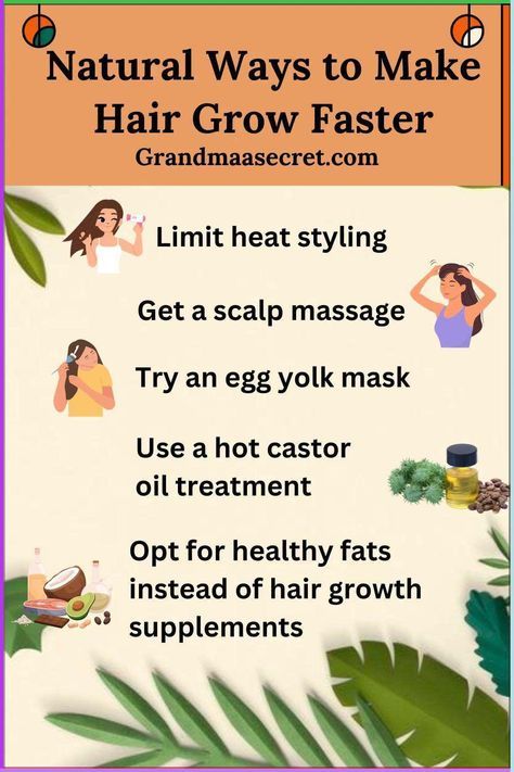 Natural Ways to Make Hair Grow Faster 🌿✨_   #supplements #womenshealth #supplementsforhealth #weightloss #supplementsforwomen Hair Growth Journey, Growing Long Hair Faster, Make Hair Grow Faster, Hair Grow Faster, Accelerate Hair Growth, Longer Hair Faster, Stop Hair Breakage, Make Hair Grow, Bleaching Your Hair