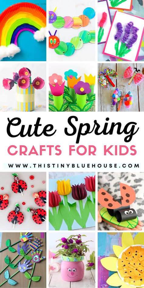 Spring Break Activities For Preschoolers, Spring Break Crafts, March Preschool, Kindergarten Spring, Spring Arts And Crafts, Spring Crafts Preschool, Spring Flower Crafts, Springtime Crafts, Daycare Themes