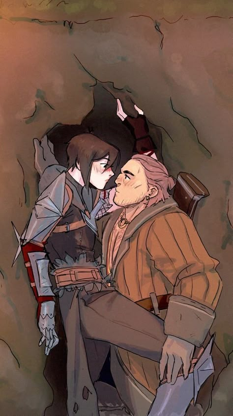 Dragon Age Wallpaper, Varric Tethras, Marian Hawke, Dragon Age 4, Dragon Age Fanart, Hawke Dragon Age, Dragon Age Funny, Dragon Age Romance, Dragon Age Art