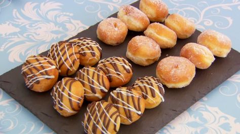 Paul’s Chocolate & Raspberry Doughnuts Recipe | PBS Food Raspberry Doughnut, Gbbo Recipes, Paul Hollywood Recipes, British Baking Show Recipes, The Great British Baking Show, British Bake Off Recipes, Great British Baking Show, British Baking Show, Bake Off Recipes