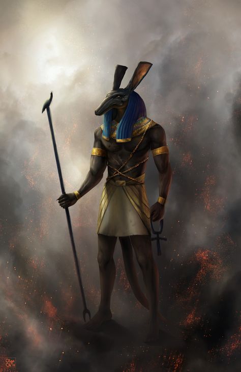 Seth God Of Egypt, Artistic Render, Seth Egyptian God, Seth God Egyptian Mythology, Honshu Egyptian God, Thot Egyptian God Art, Set Egyptian God, Egyptian God Ra Concept Art, Gods Of Egypt Concept Art