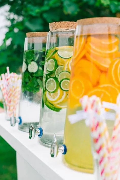 21+ Little Cutie Baby Shower Ideas (+ Free Invitation) Cutie Baby Shower Theme, Fruit Flavored Water, Cutie Theme, Flavored Water Drinks, Backyard Bbq Wedding, Flavored Lemonade, Wedding Drink Station, Citrus Baby, Summer Wedding Guest Dress