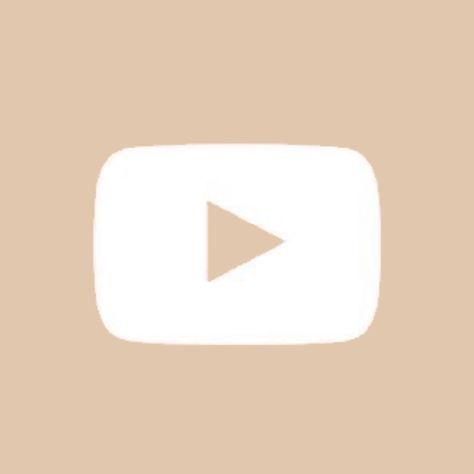 Youtube App Icon Aesthetic, Icon Aesthetic Beige, Ios App Logo, Youtube App Icon, Beige Icons, Youtube Icon, Logo Beige, App Icon Aesthetic, Iphone Logo