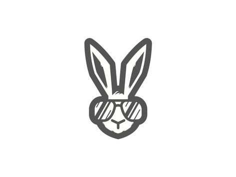 Rabbit Logo Bunny Logo Design, Rabbit Logo, Japanese Poster Design, Creative Design Agency, Bunny Logo, Wooden Rabbit, Professional Graphic Design, Graphic Design Company, Sports Graphics