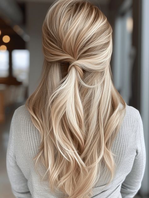 Winter Highlights For Blondes, Highlights For Blondes, Barbie Blonde Hair, New Hair Color Ideas, Winter Highlights, Hair Color Ideas For Spring, Cool Blonde Hair, Dirty Blonde Hair, Blonde Hair Inspiration