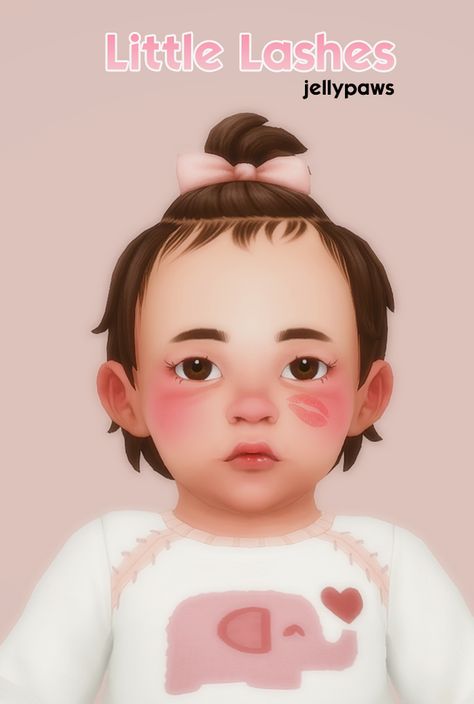 Little Lashes | JellyPaws on Patreon Sims 4 Cc Infant Skin Detail, Sims 4 Toddler Hair Cc Patreon, Sims 4 Baby Hair Cc, Ts4 Infants, Infants Cc, Sims 4 Infant Cc, Sims 4 Infants, Infant Cc, Sims 4 Infant