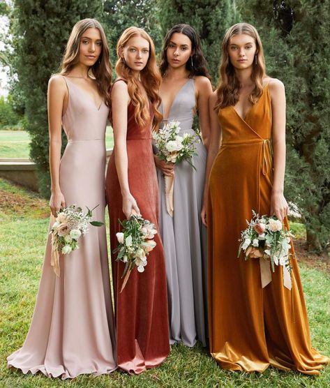 Attention all brides getting married this fall: Now is the best time to get your bridesmaids' dresses ordered! With shipping time + any needed alterations, we recommend having your girls get measured and ordered as soon as possible. To make an appointment to try on and view our bridesmaid dress collection, give us a call. Rustic Bridesmaid Dresses, Burnt Orange Bridesmaid Dresses, Popular Bridesmaid Dresses, Rustic Bridesmaids, Trendy Bridesmaids, Spring Bridesmaid Dresses, Orange Bridesmaid, Rose Soft, Orange Bridesmaid Dresses